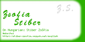 zsofia stiber business card